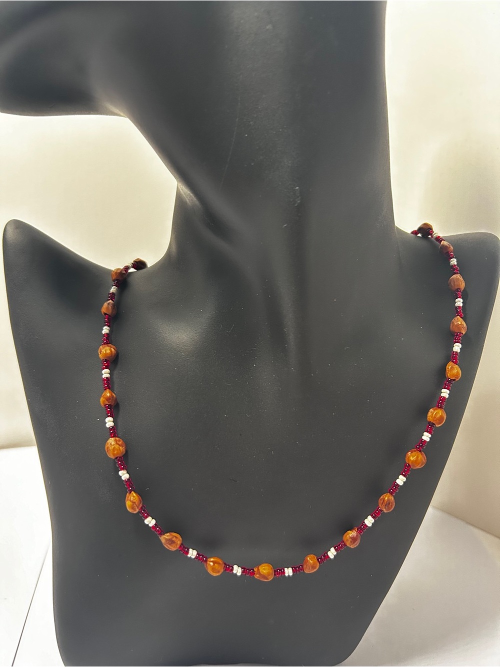 Elegant Amber Beaded Necklace